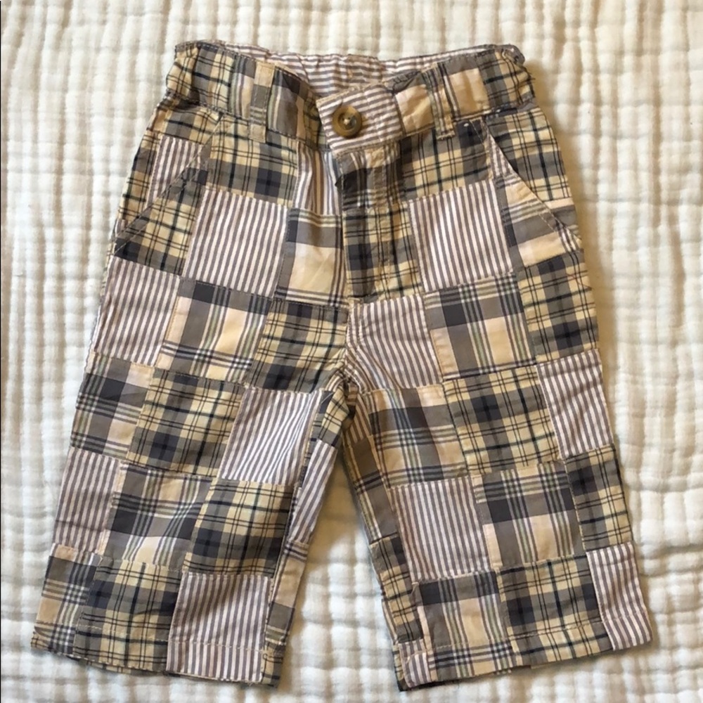NWOT Boys plaid x-tra long Bermuda shorts